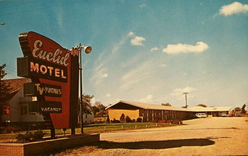 Euclid Motel - Vintage Postcard Back (newer photo)